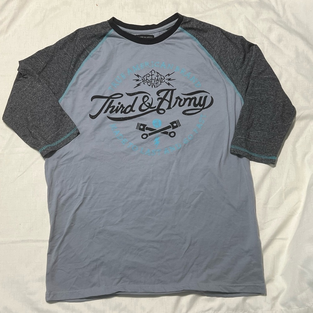 Third & Army Men’s 3/4 raglan sleeve t-shirt size XXL